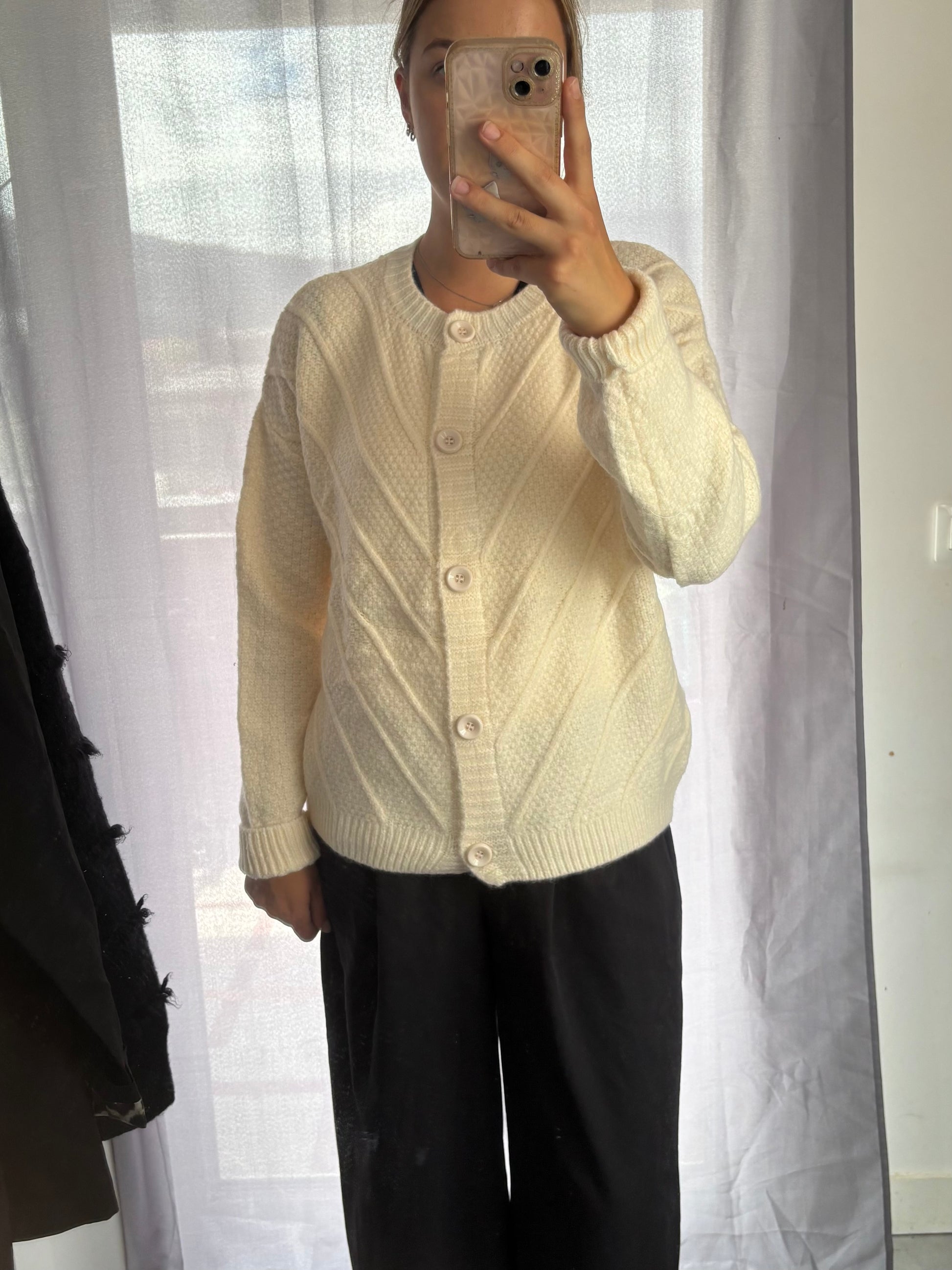 Gilet en maille texturé